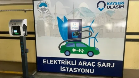 Kayseri’de Elektrikli Araçlar İçin Otoparklara K-Şarj İstasyonları Kuruldu